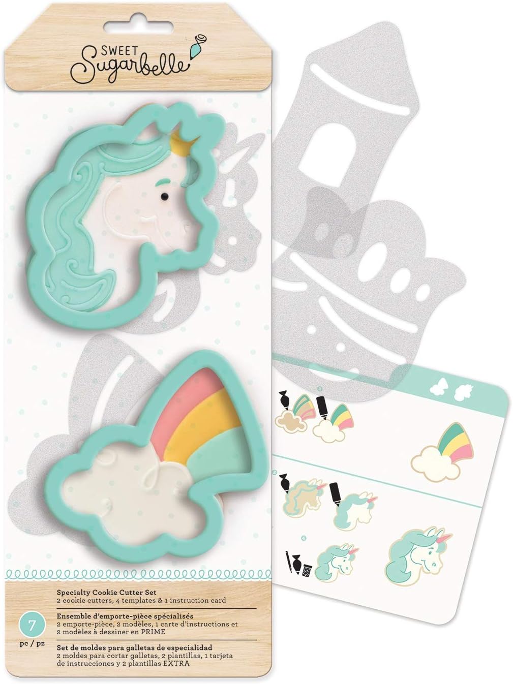 American Crafts 374100 7 Piece Sweet Sugarbelle Enchanted Cookie Cutters