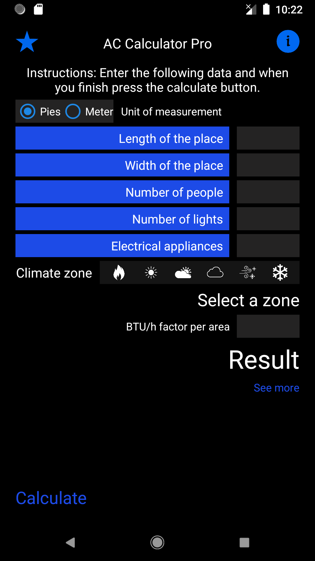 AC Calculator Pro App on Amazon Appstore
