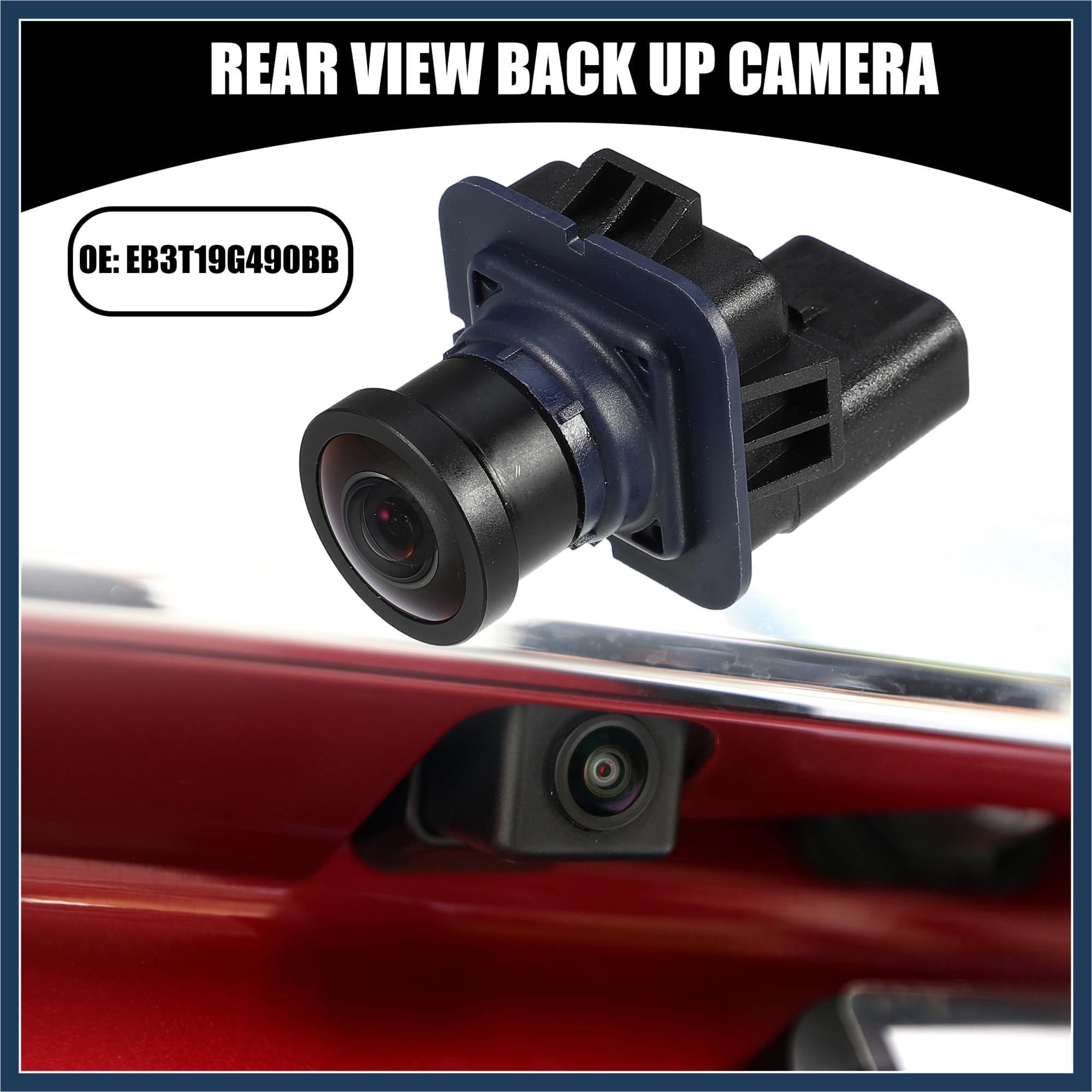 VekAuto Rear View Back Up Camera No.EB3T19G490BB - for Ford F-150-1 Pc Auto Accessories, Black, 2.13"x1.26"x1.26" - Image 2