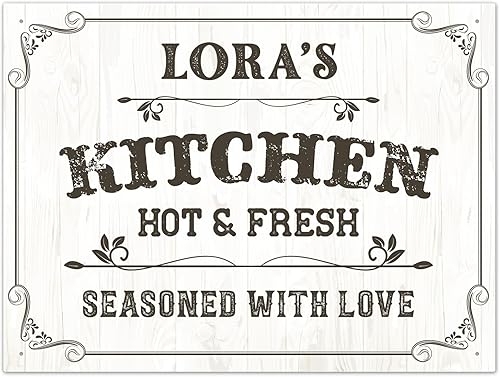 Miniatura 15 de Letrero personalizado para decoración de cocina, letrero de cocina personalizado, 10 x 14 pulgadas, libre de óxido, aluminio 040, resistente a la