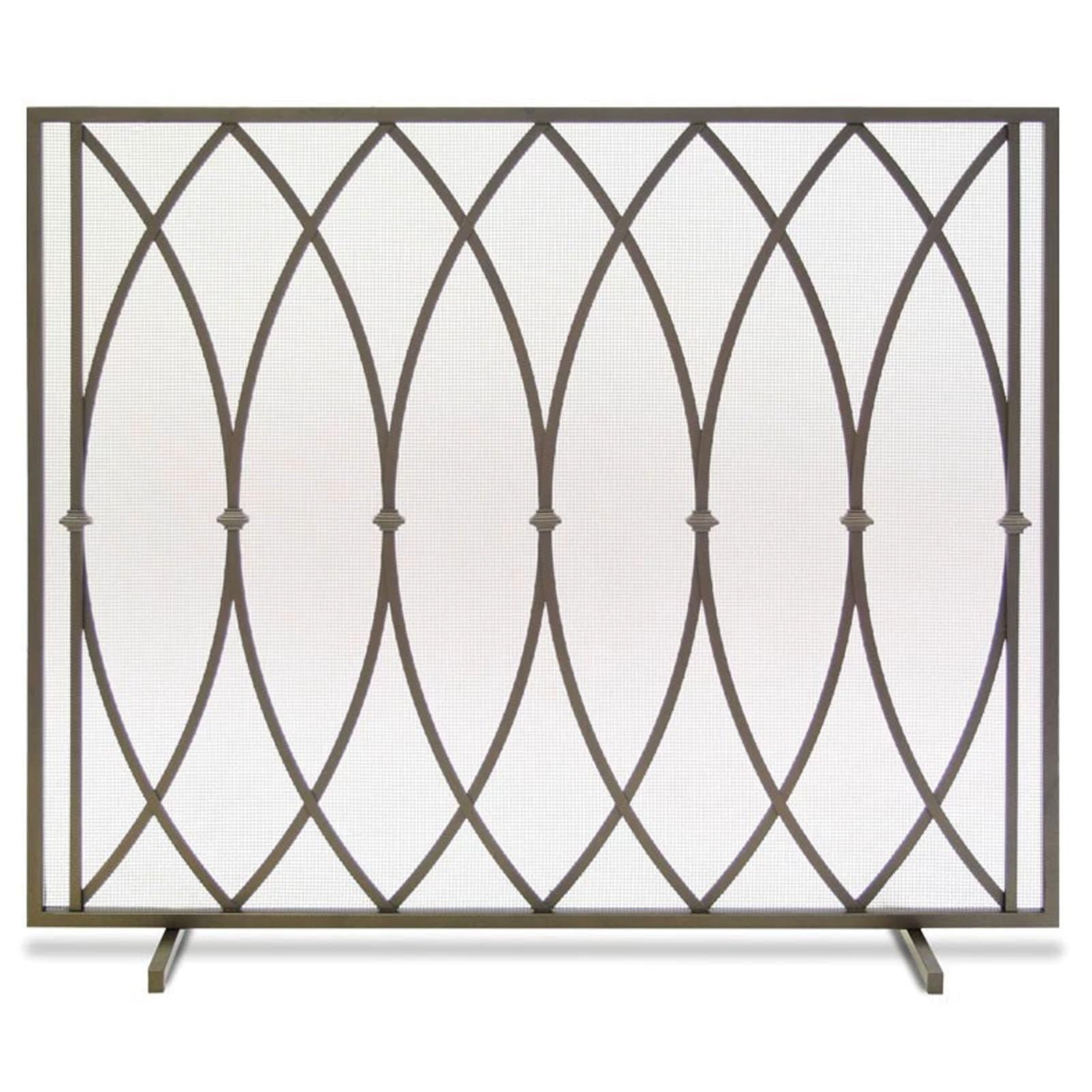 Quadratischer Kaminschutzgitter mit Einzelpaneel, Freistehender Ofenschutzgitter mit Feinem Gitter, Funkenschutzgitter für Kamine und Öfen, für Wohnzimmer(Metallic)