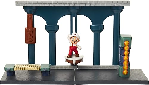 Miniatura 7 de Nintendo Super Mario Lava Castle Deluxe Play Set, incluye: Figura de Fire Mario de 2.5 pulgadas y características mecánicas, torre de bolas de fuego