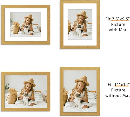 Miniatura 297 de Picrit - Juego de 12 portarretratos de 5 x 7 pulgadas para colgar en la pared o exhibir sobre una mesa, para fotos de 4 x 6 con paspartú o 5 x 7