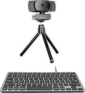 Macally Backlit Compact Keyboard and a 1080P Webcam, Ultimate Mac Accessories