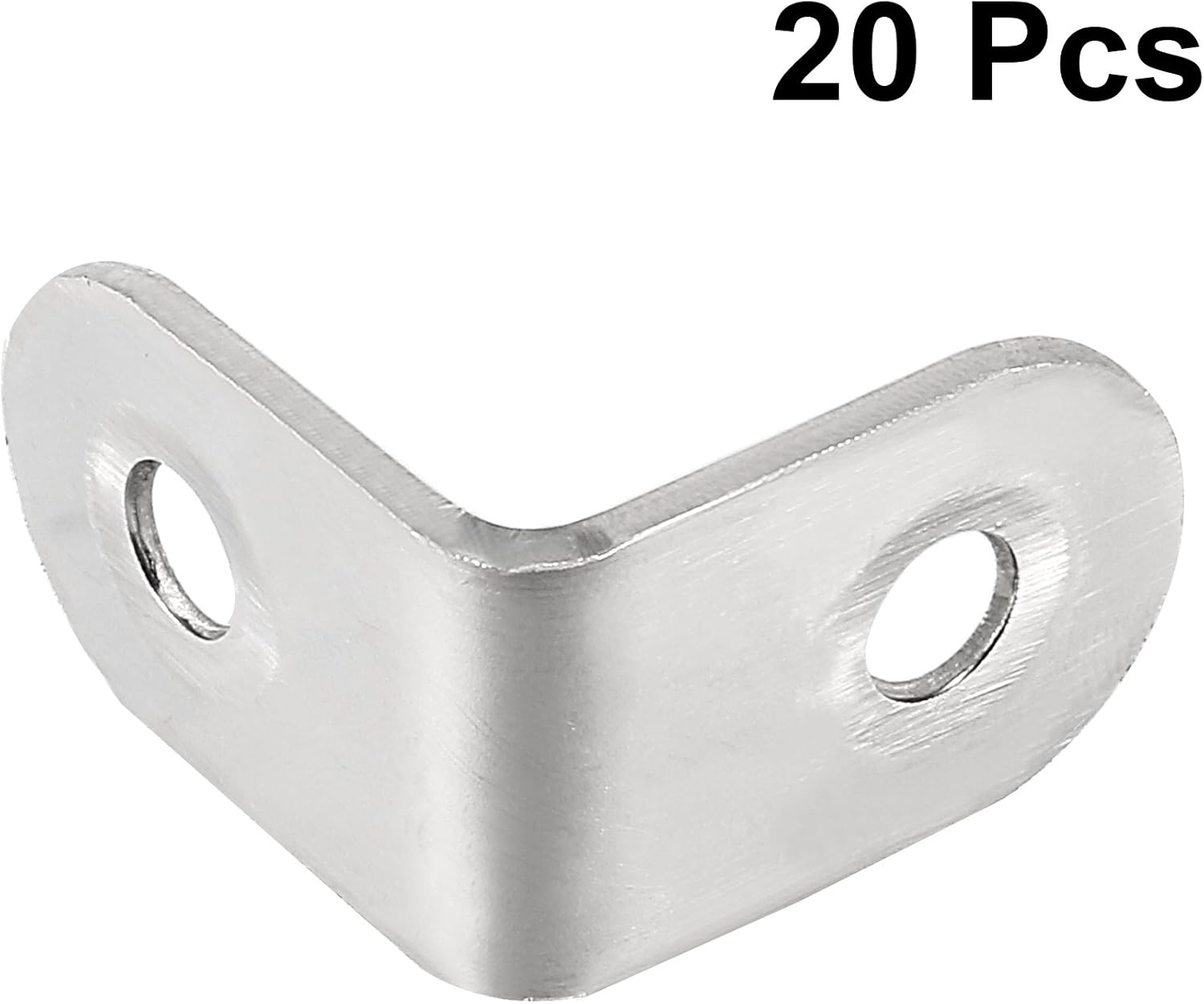 uxcell Stainless Steel Shelves Corner Brace 25mmx25mmx16mm, Joint L Shape Right Angle Corner Fastener Joints Support Bracket, Pack of 20