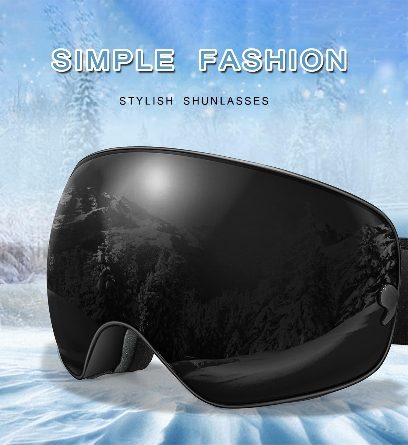Lunettes de ski coupe-vent pour homme et femme, double pont, anti-buée, anti-reflets, protection UV