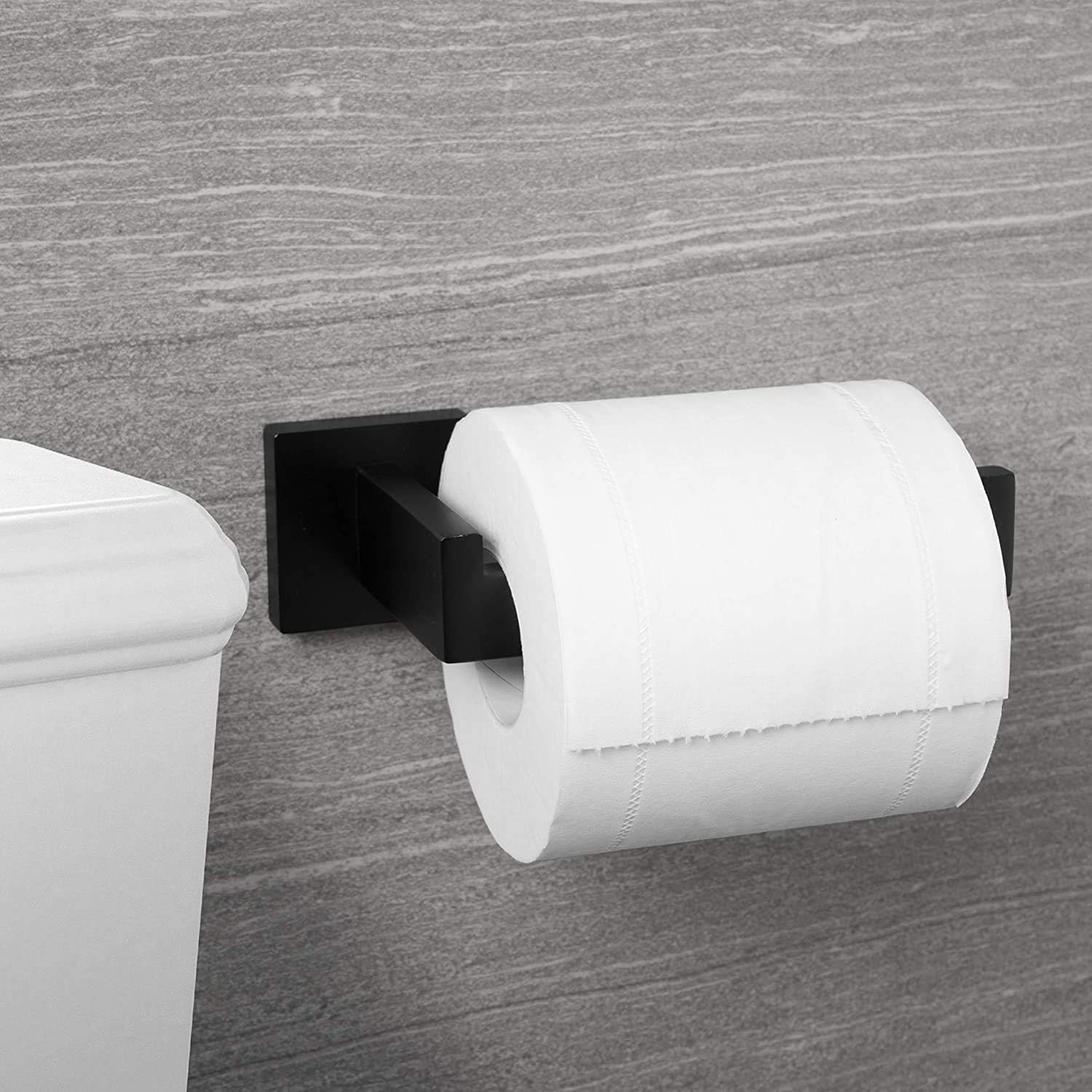 MLIAOCUK Toilet Paper Holder Bathroom Tissue Holder Paper Roll Stainless Steel Wall Mount (Black) : Tools & Home Improvement