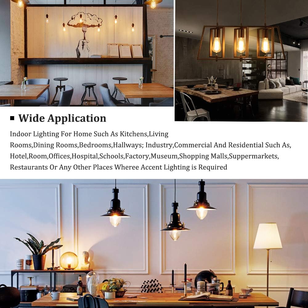 Up To 50% OFF TANGCISON Edison LED Light Bulb,Warm White 2700k Soft Mood Lighting (6 Pack), Flicker Free 800 Lumens 60 Watt Output, E26 Base,Non Dimmable