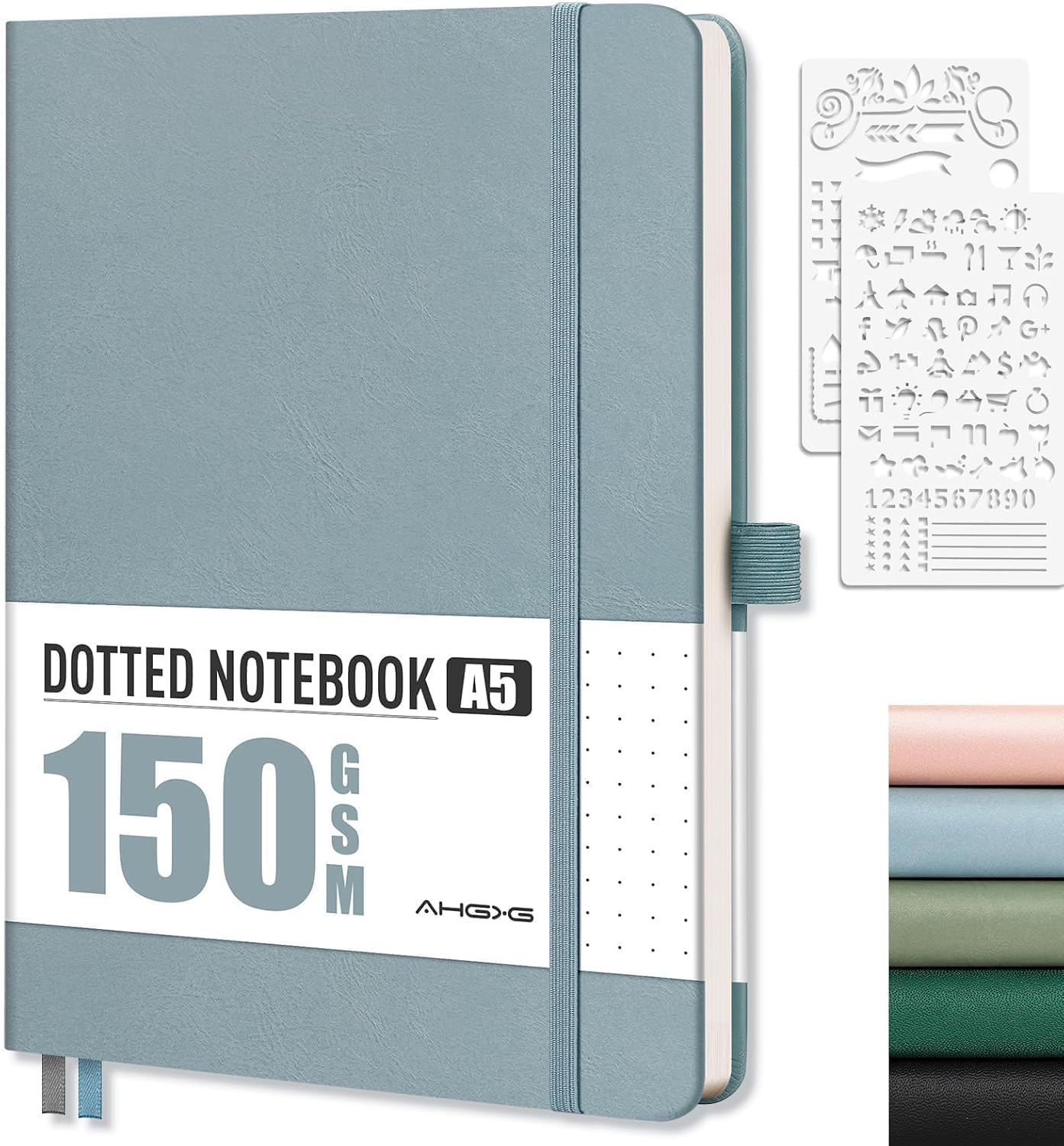 AHGXG Dotted Journal, 150 GSM Paper, 128 Pages, A5 (5.7'' X 8.3'')