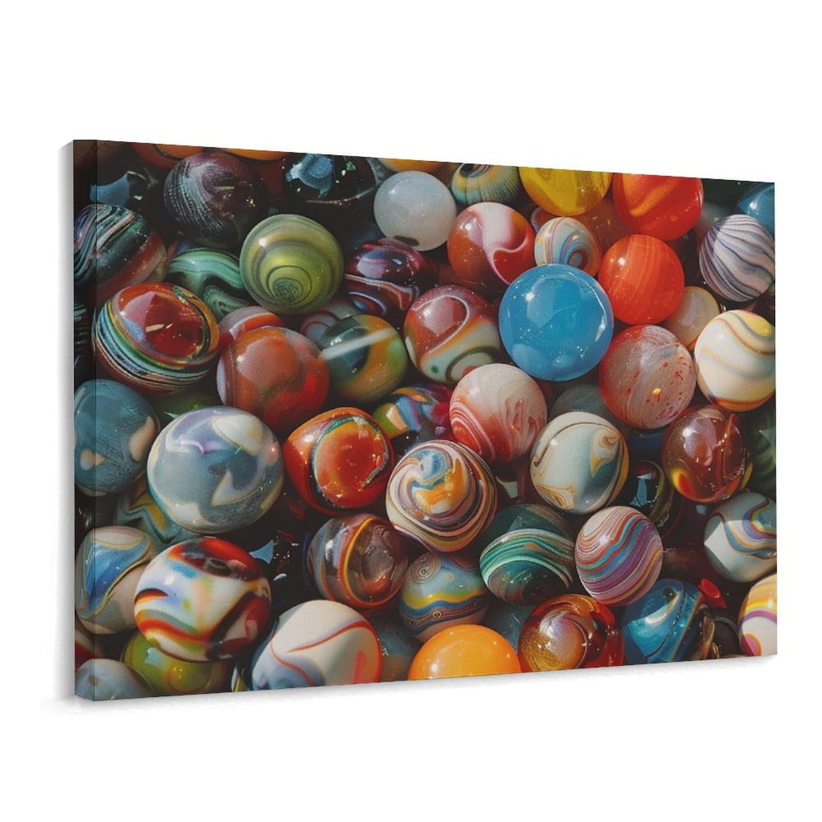 MXDLKSWPOH Canvas Wall Art for Living Room Prints Aesthetic Poster Canvas Paintings Prints Colorful Marbles Pictures ArtWork Office Wall Decor Modern Abstract Wall Art for Bedroom Home Decor 30x40 Cm