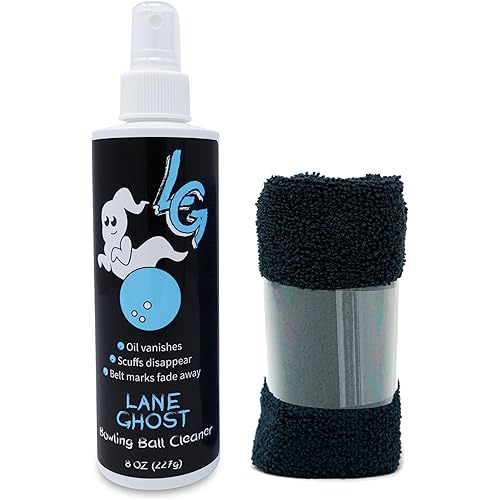 Bowling Ball Cleaner Spray - USBC Approved - Oil, Scuff, and Belt Mark Cleaner - Restores Tack and Prolongs Lifespan of Ball