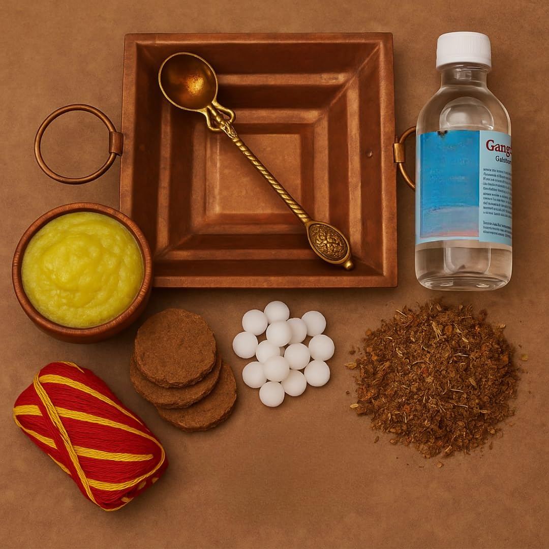 Zestaw Copper Havan Kund Mini Pyramid Agnihotra akcesoria do hinduskiej pooji miniaturowa piramida hinduskie rytuały ślubne miedziana piramida Havan Samagri do Hawan