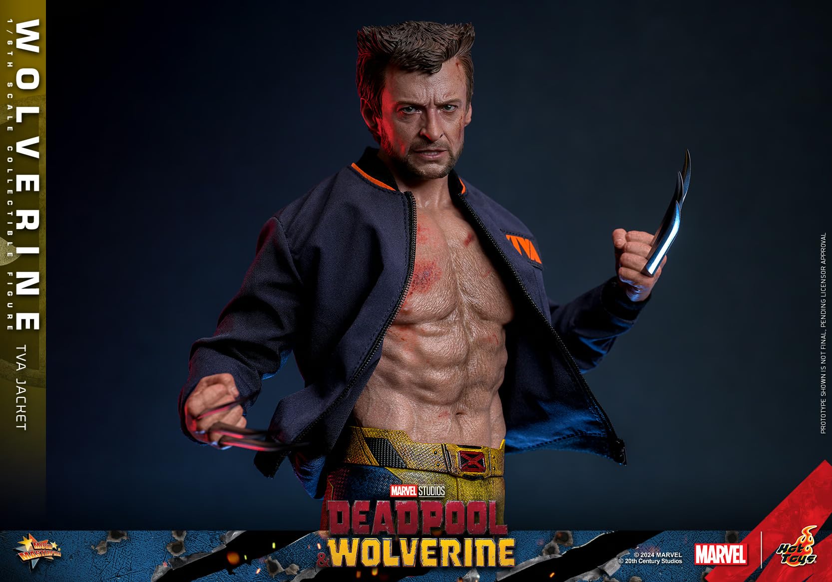 Hot Toys Marvel Comics Deadpool & Wolverine Wolverine (Versione con Giacca TVA) Figura da Collezione 1/6 Scala 30 cm