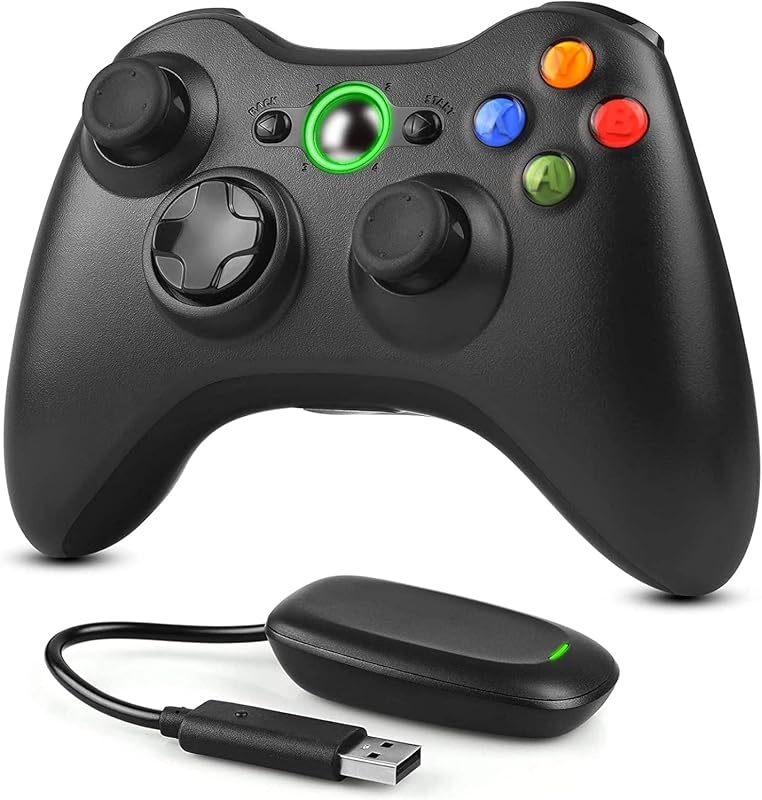 Dhaose - Controller Wireless per Xbox 360 e PC, 2.4 GHZ, per Xbox & Slim 360 PC Windows 7, 8, 10