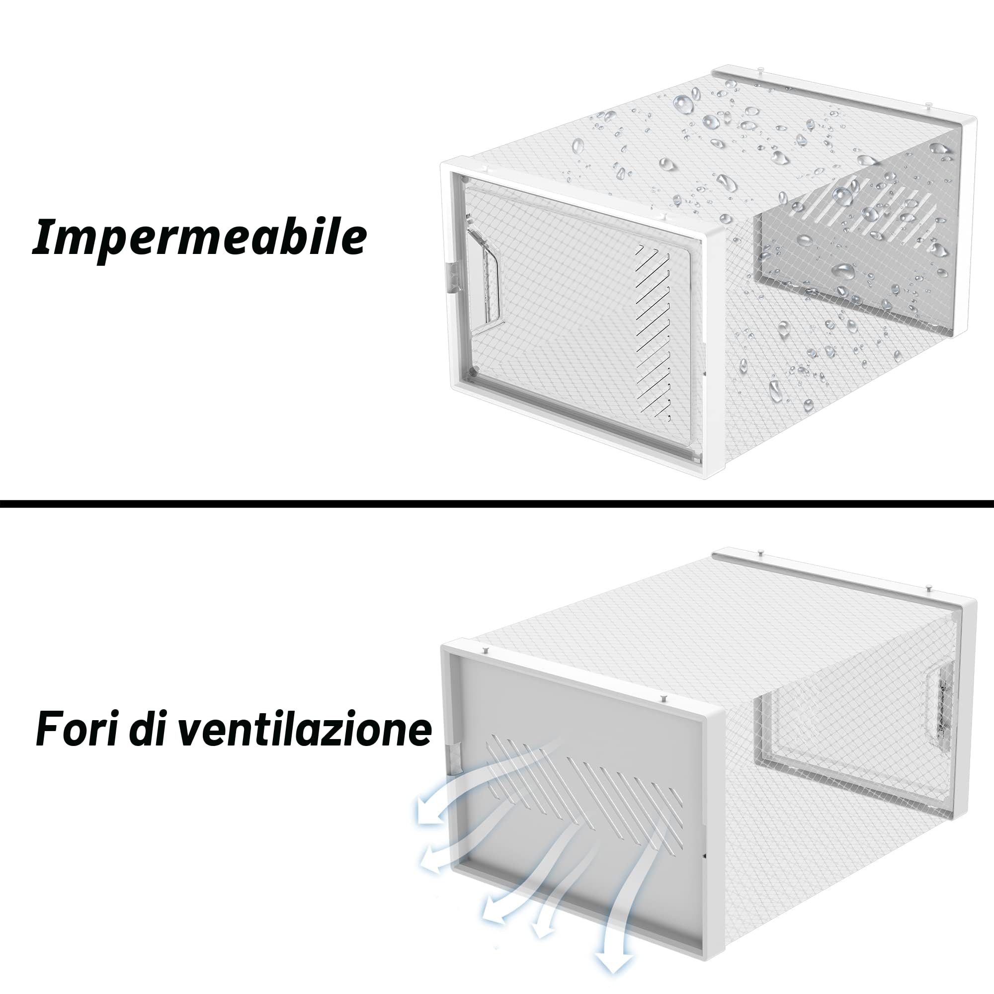 SIMPDIY 12 pcs Scatole per Scarpe,Scatole Portascarpe in Plastica Trasparenti impilabili, Contenitori Portascarpe con Coperchi per donna/uomo (33.2x25x18.7cm)
