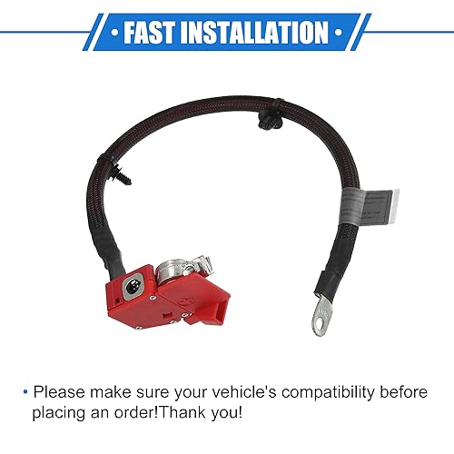 Miniatura 7 de VekAuto Cable de terminal de batería positivo para automóvil compatible con BMW X7 2019-2023, fusible rojo de plástico duradero, cable de soplado,