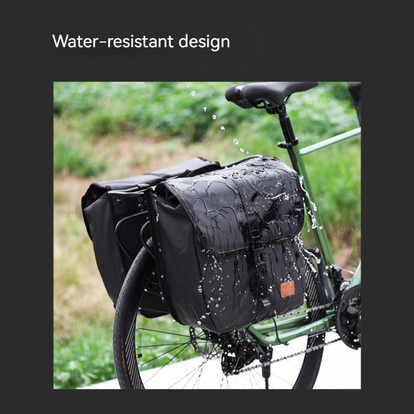 Fahrradgepäckträgertasche, 20L wasserdichte 600D Fahrradträgertasche mit Schnellverschluss, PVC-beschichtete Hinterradtaschen für Fahrrad Pendeln/Touring (keine Werkzeuginstallation)