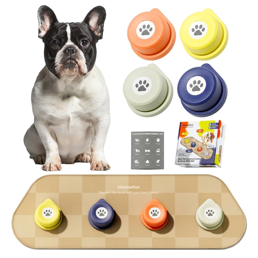 Mewoofun ペット用 知育トイ ボタン コミュニケーション Amazon.com : MEWOOFUN Dog Buttons Talk, Recordable Dog