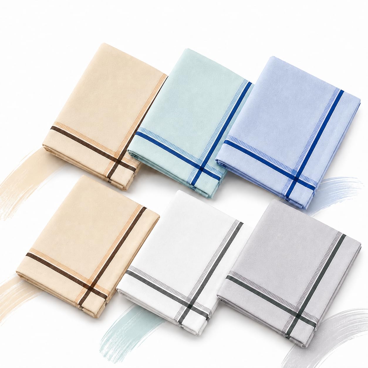 UC AURA 100% Cotton Handkerchiefs/Hanky For Men, Size- 48 * 48 cm, [Multicolor] Handkerchief (Pack of 6)-image-35