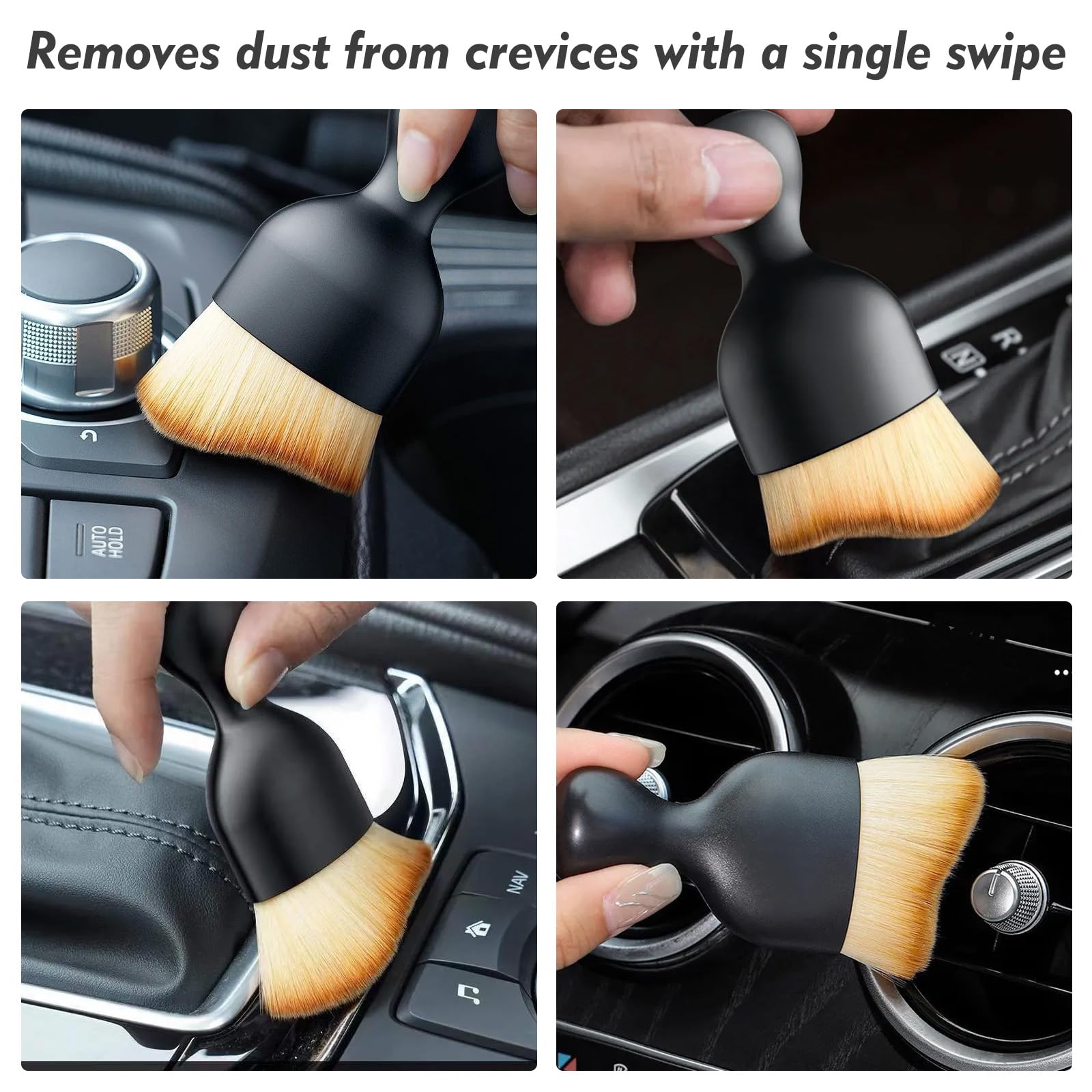 Brosse De Nettoyage Intérieure De Voiture à Poils Souples Brosse A Depoussierer Outil De Nettoyage Interieur De Voiture Brosse De Nettoyage Pour Tableau De Bord Noire 90491625