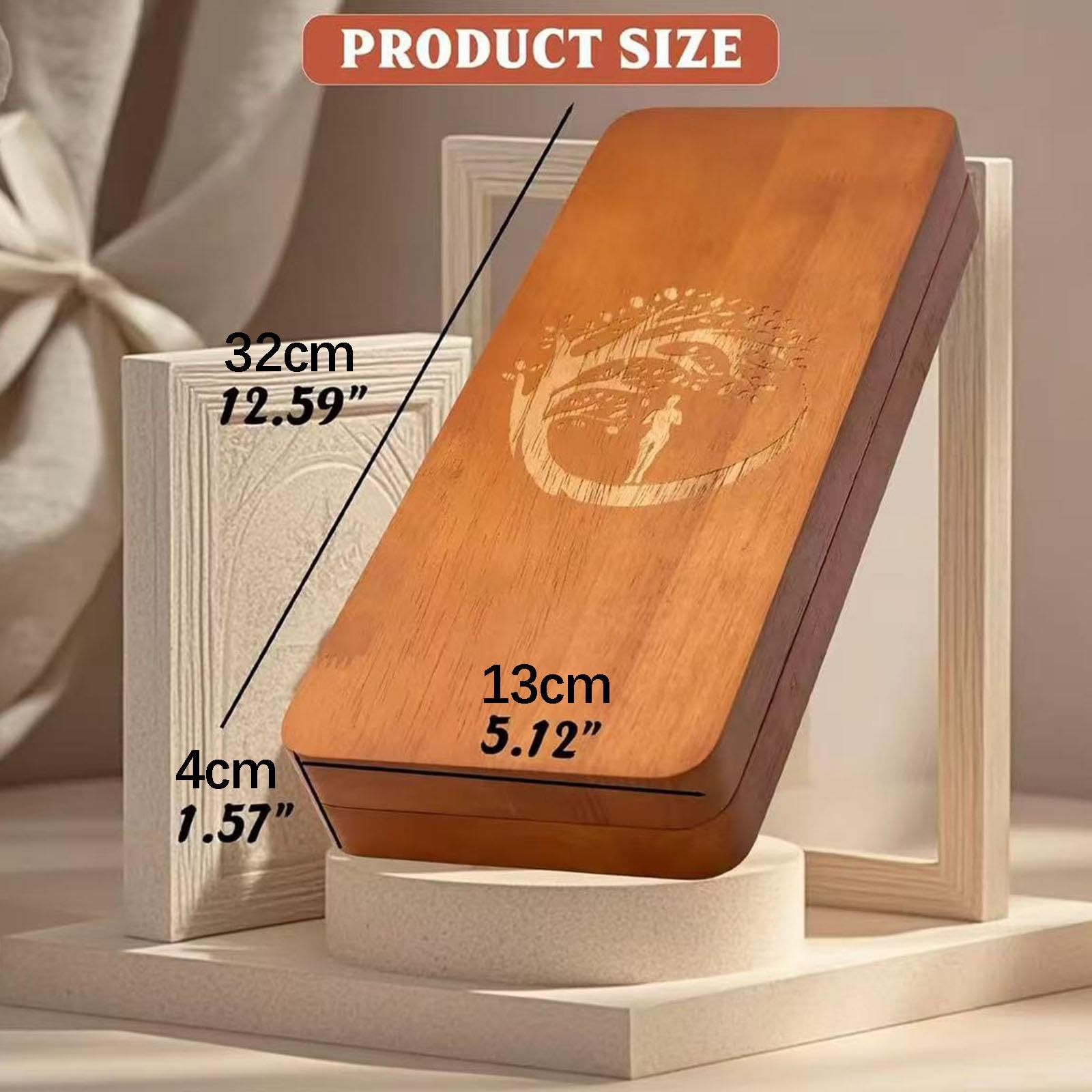 Planche de en Bois avec Clous, 2 pièces, pour acupression et méditation, 32 x 13 x 4 cm, Facile à Transporter, idéale pour la Maison, la