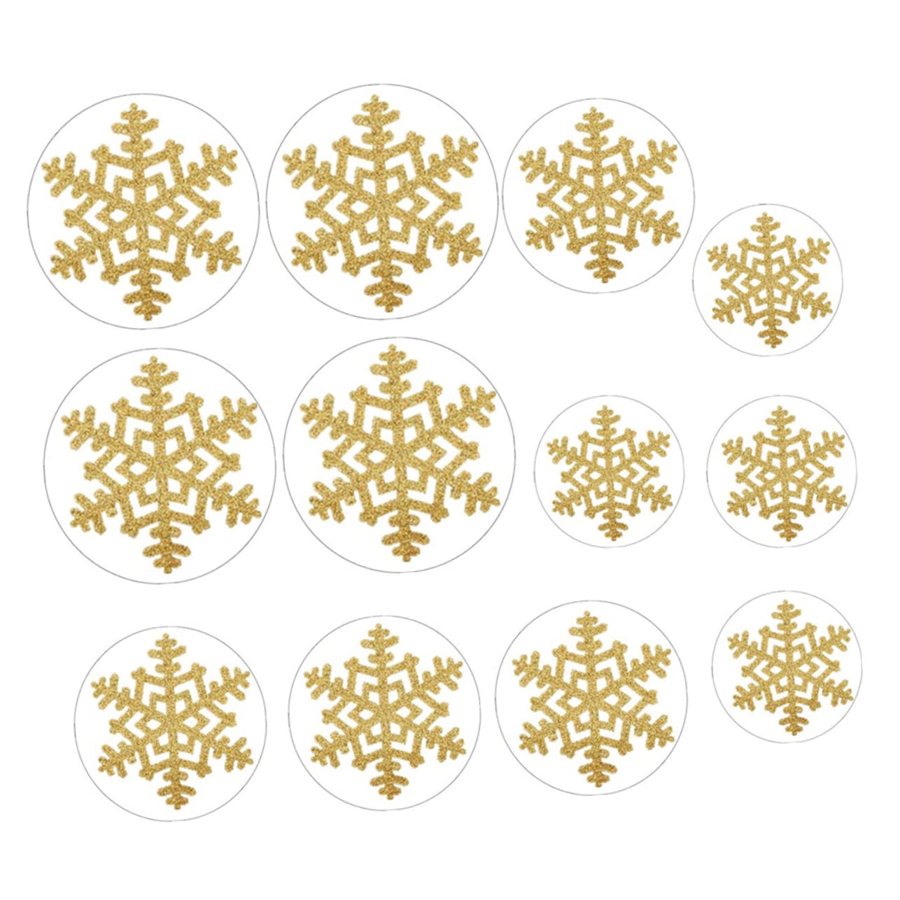 STOBAZA 36stücke Weihnachtsdeko Schneeflocken Aufkleber Kreative Selbstklebende Und Bodenaufkleber Glitzernde Weihnachtsdekoration Für Party Winterfest Abnehmbar Vielseitig Einsetzbar