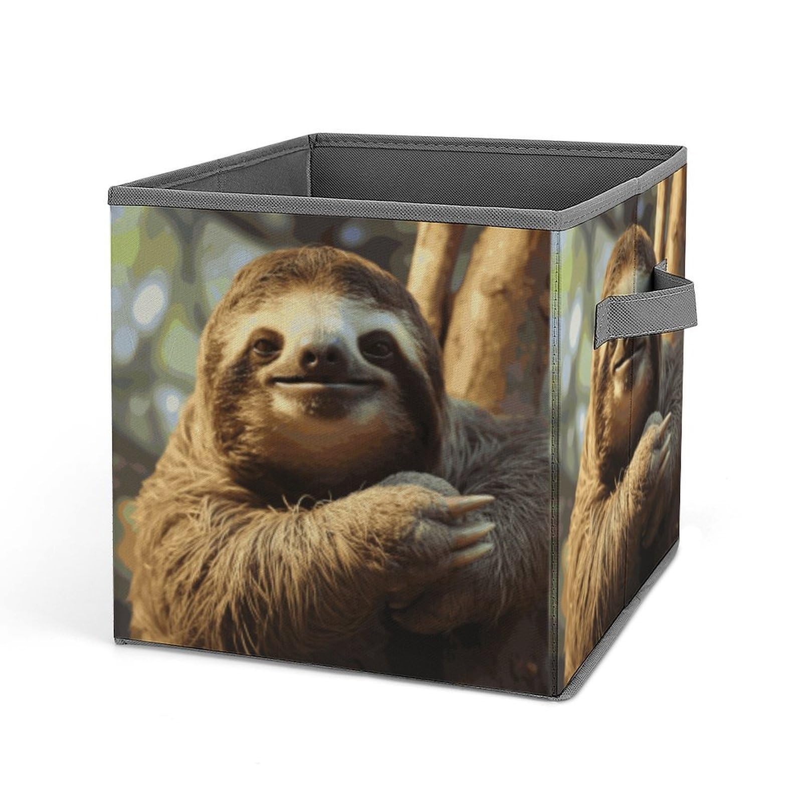 Bacs de rangement empilables paresseux - Panier pliable en tissu pour étagère cube