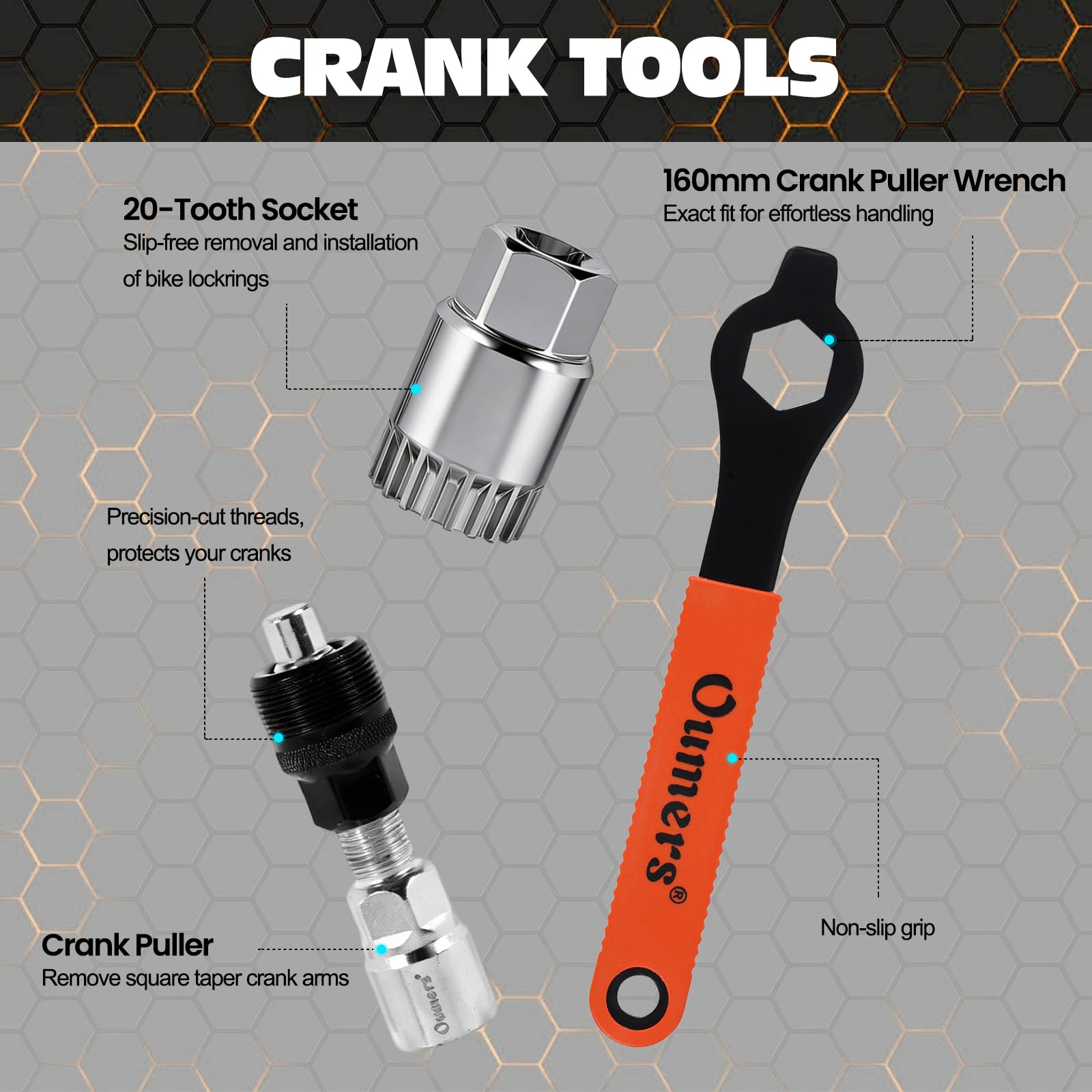 Bike Crank & Bottom Bracket Remover Tool Kit -2