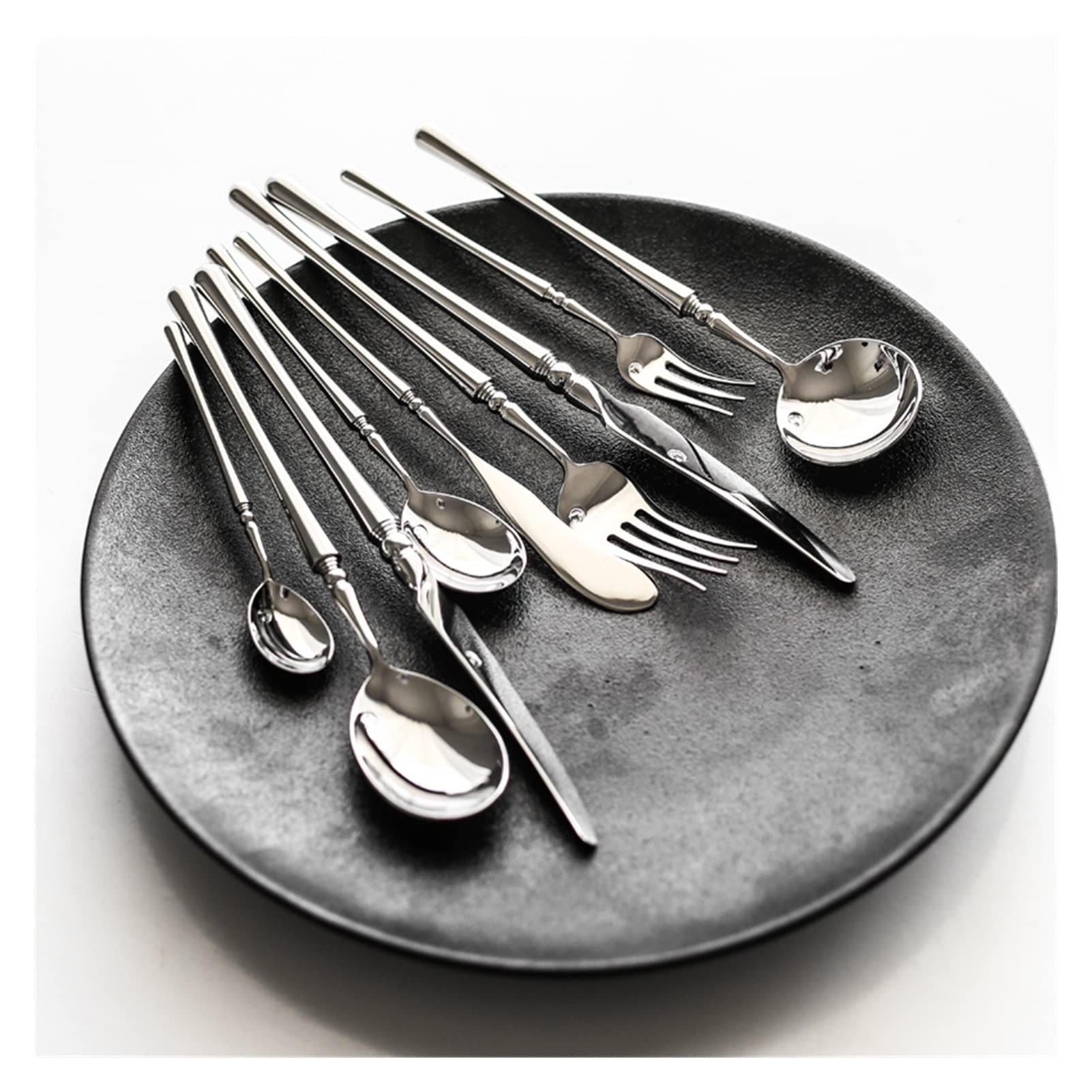 Ensemble de Couverts de fête en Acier Inoxydable doré, Couverts de Table polis Miroir, Couteau et Fourchette, Outils de Cuisine, Ensemble de Couverts de Cuisine Exceptionnel
