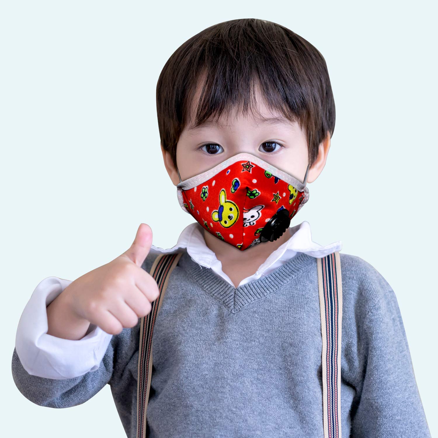 ORILEY O2 ORKFM6 Kids Face Mask with Filter Nose Mouth Breathing Protection Respirator for Children (Red, 5 PCS) (B089RC3SQ5) Amazon Price History, Amazon Price Tracker