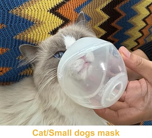 Miniatura 4 de Vaso nebulizador para gatos y máscara inhaladora para gatos, color blanco, máscara de oxígeno para mascotas para gatos, cachorros y perros pequeños