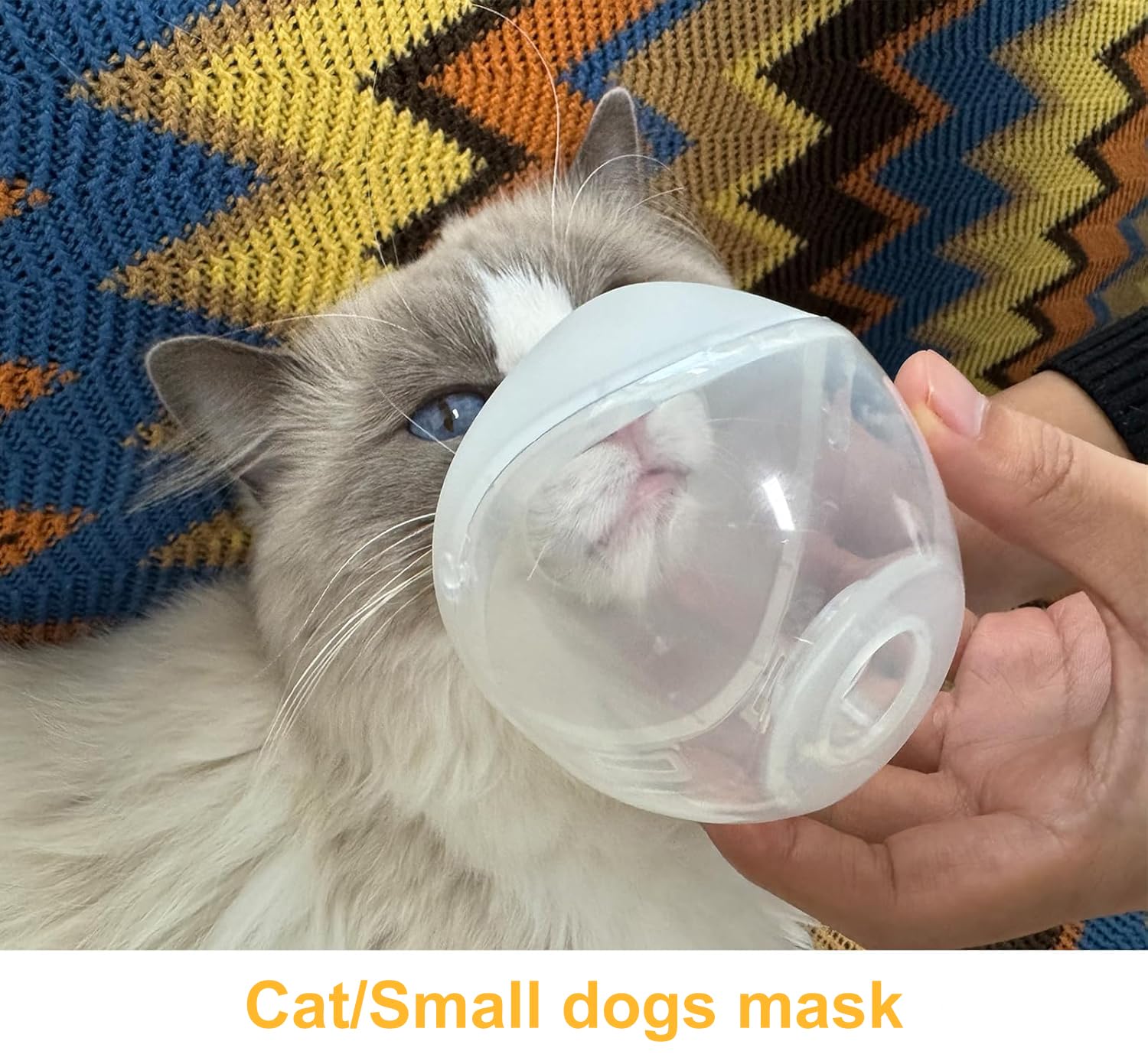 Taza nebulizador para Gatos y máscara de inhalador para Gatos, Blanco, máscara de oxígeno para Gatos, Cachorros y Perros pequeños(S)