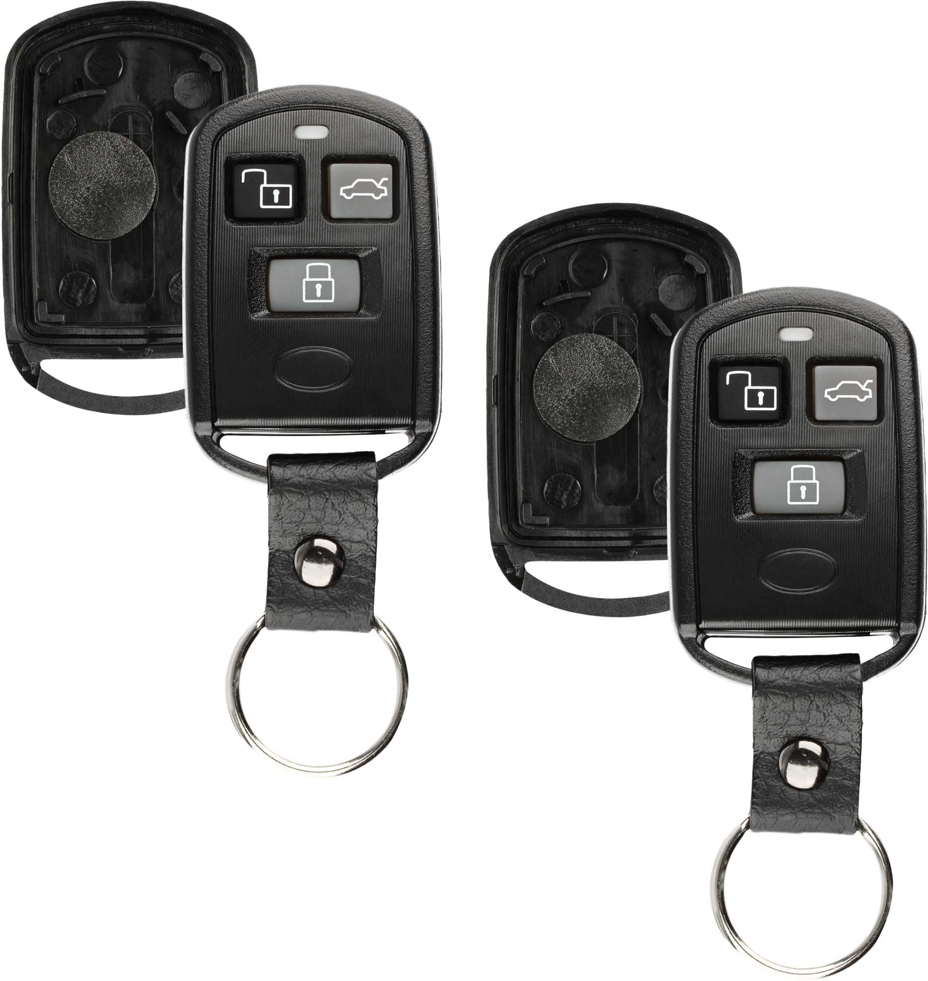 KeylessOption 2x Keyless Option Remote Car Key Fob Shell Case For Hyundai (PINHACOEF311T)
