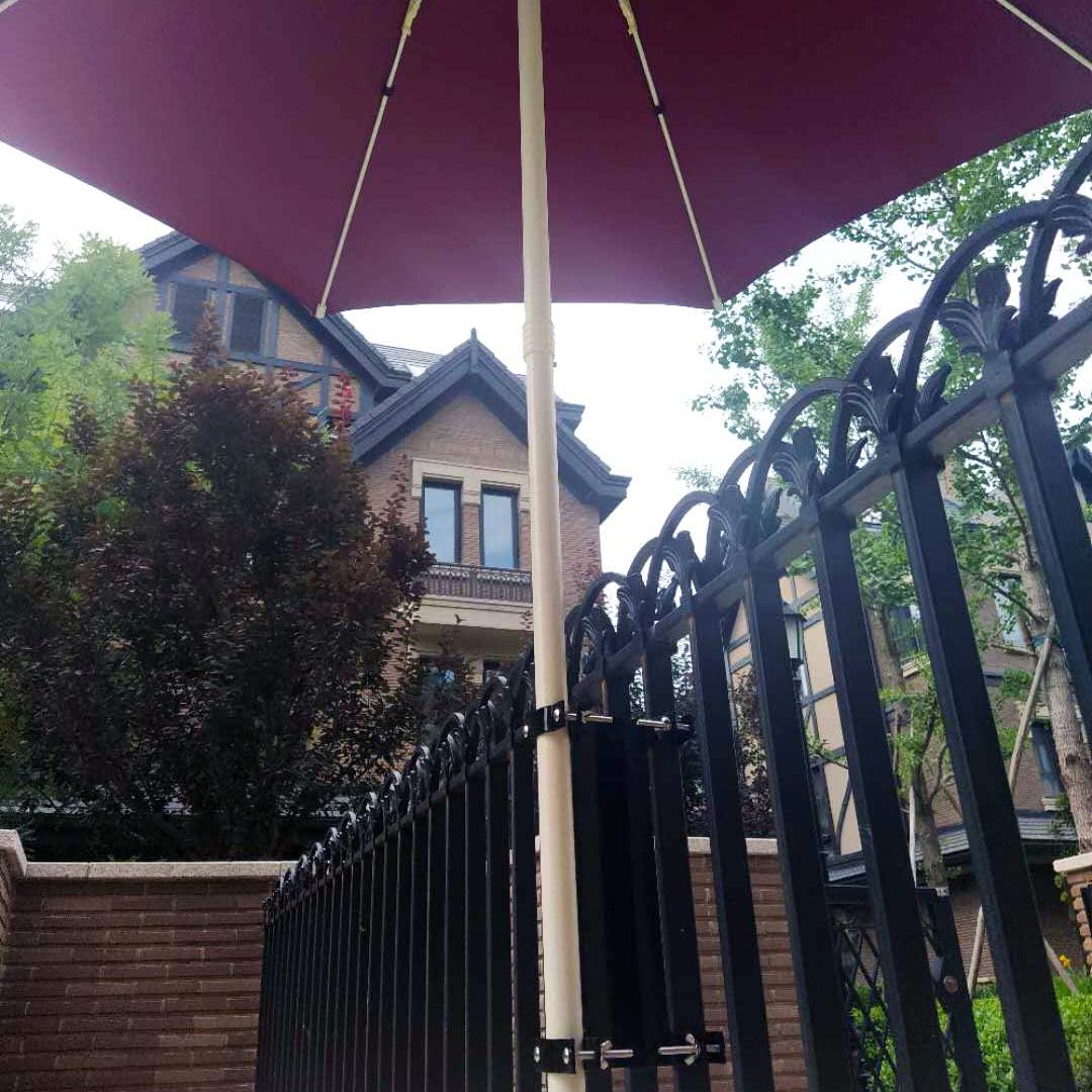 HIFLAME Deck Umbrella Clamp Outdoor Universal Patio Umbrella, Torch Mount Holder Attaches to Railing Maximizing Patio Space