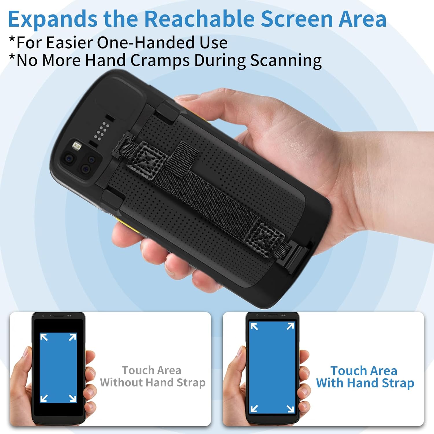 5PCS TC53 Handstrap Replacement with Loop SG-NGTC5TC7-HDSTP-03 for Zebra TC53 TC58 TC53e TC58e TC73 TC78 Handheld Mobile Computer Barcode Scanner TC58 Hand Strap TC73 Handle Strap TC78 Handstrap