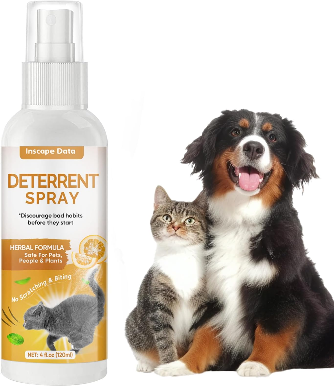 Cat Deterrent Spray, Cat Repellent Spray for Furniture & Plants, Effective Cats and Kittens Training Aid with Bitter, Keep Cats Off, 120ML