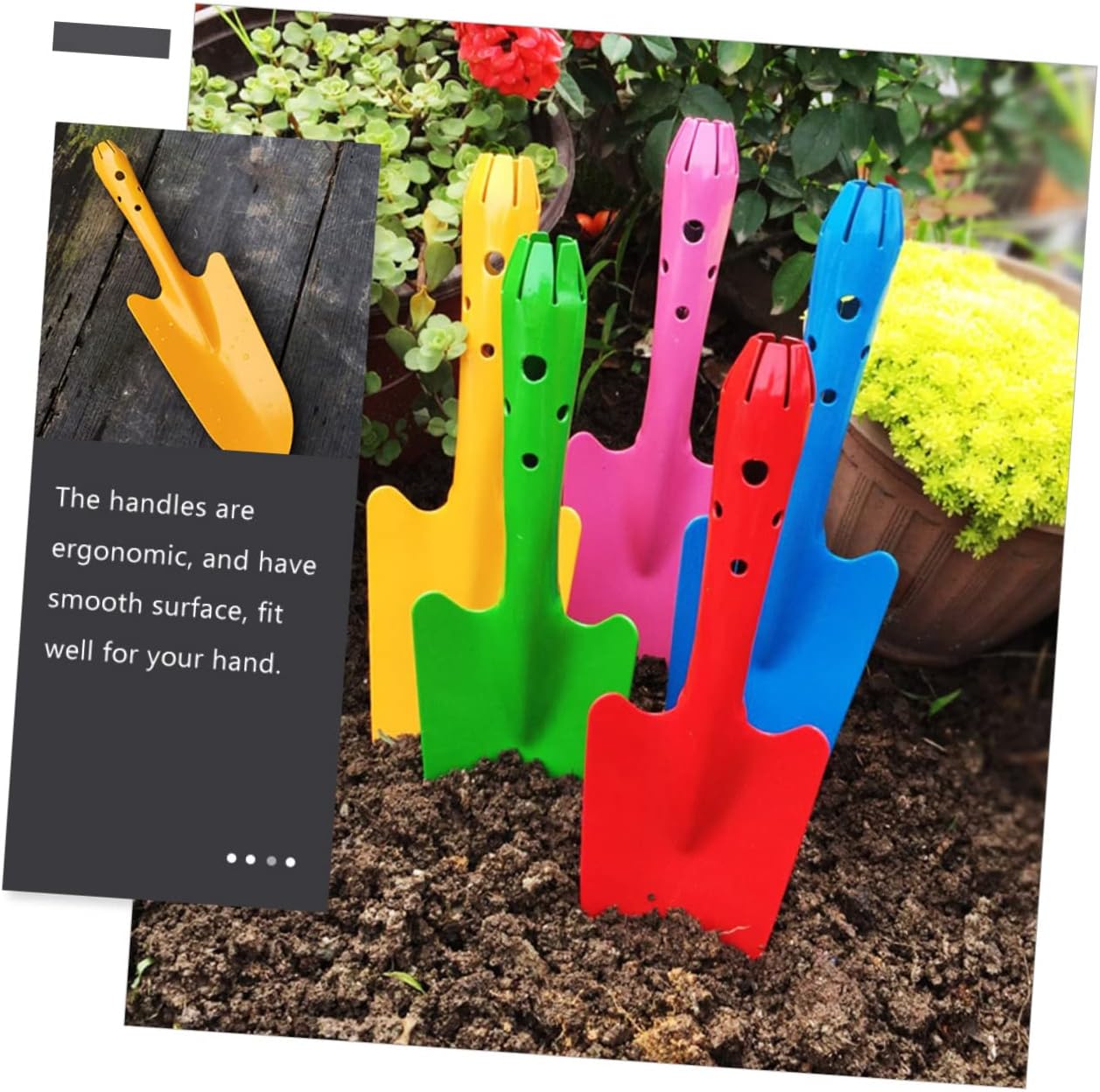 HEMOTON 5Pcs Hand Shovel Durable Gardening Shovels for Planting Digging Transplanting Includes Tools for Gardening Activities