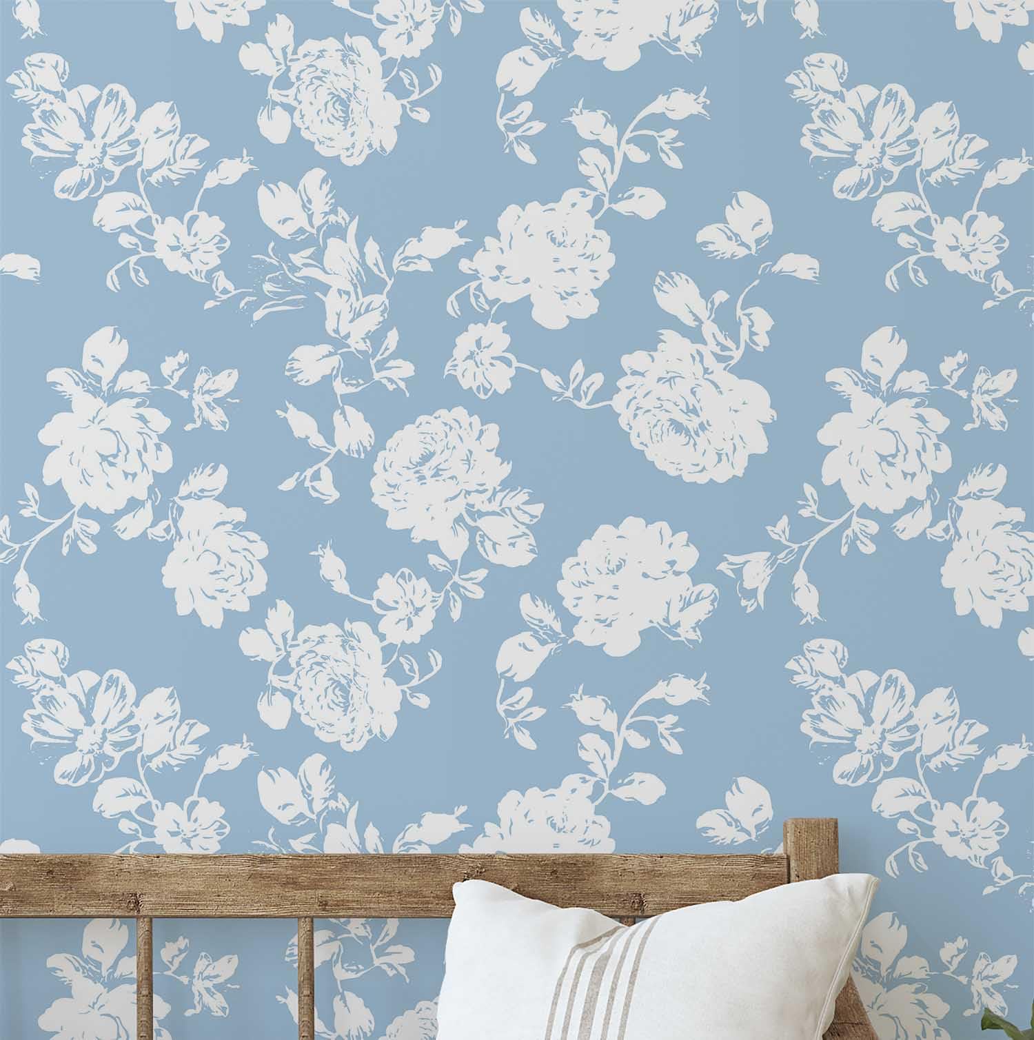 Papier peint vintage rose pour sublimer votre mur d'entrée