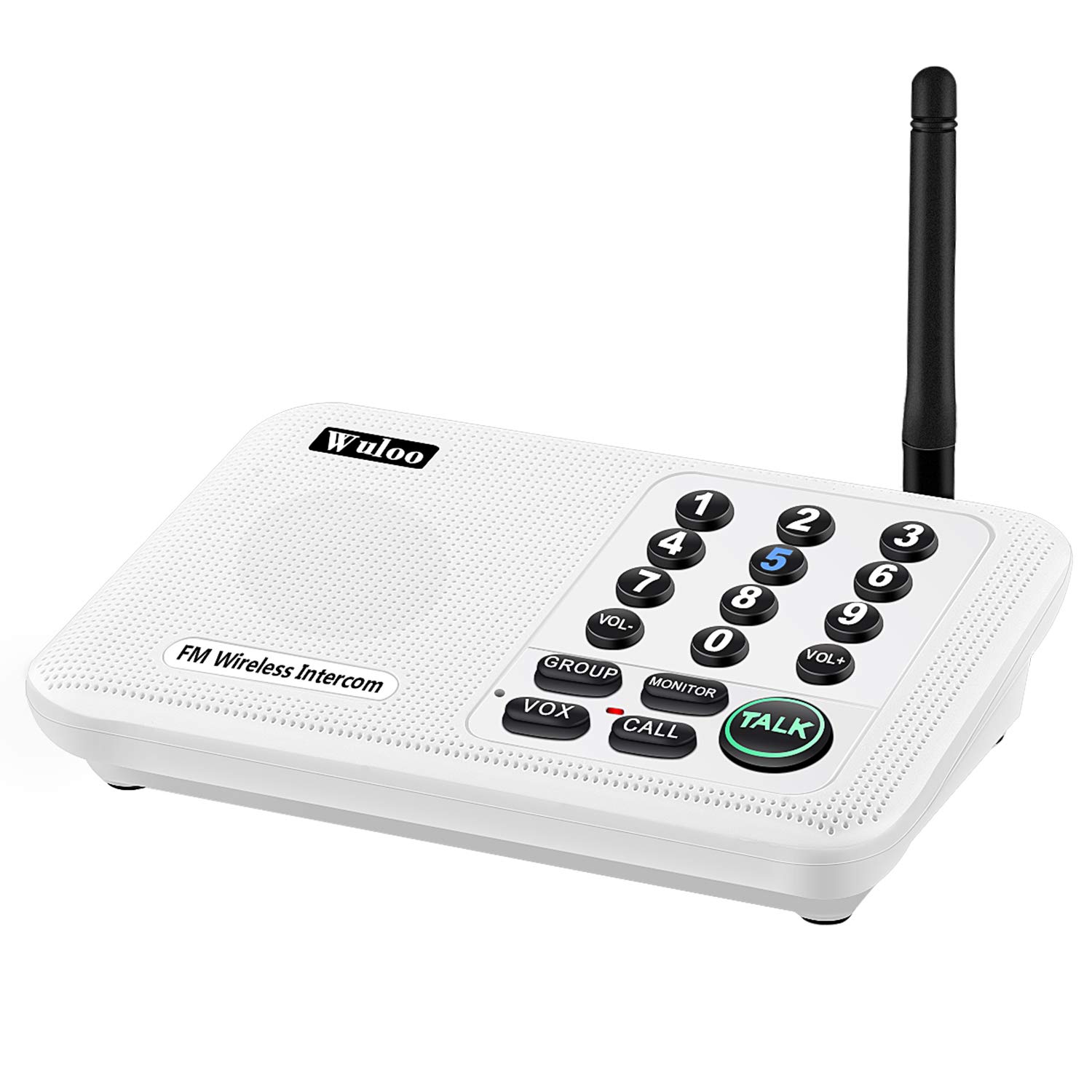 Wuloo Expandable for Intercoms Wireless for Home 5280ft Range 10 Channel 3 Code (Only 1 Unit for Expandable The Original intercom System, CAN NOT Work without Other Units)