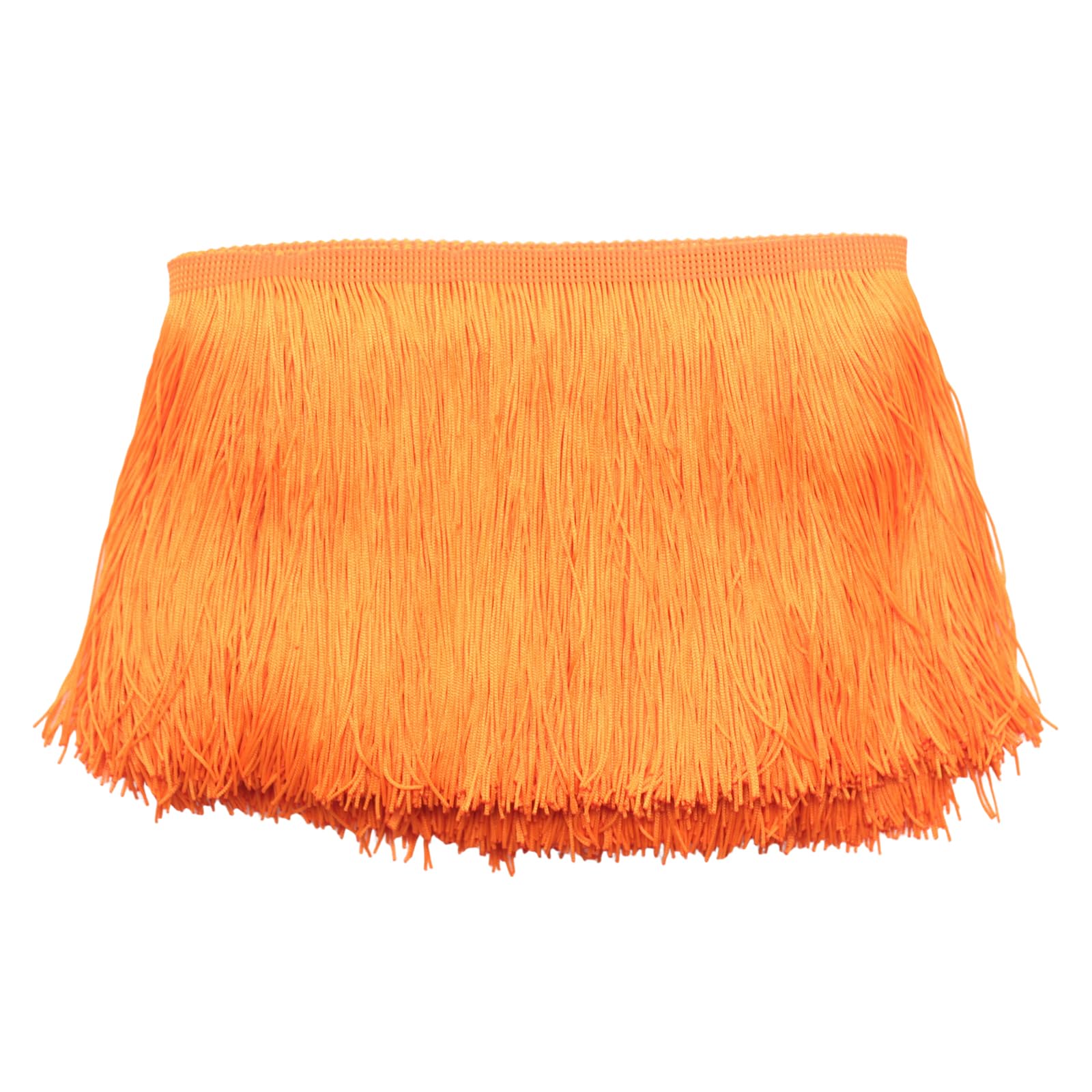 Yalulu 10 Meters Latin Fringe Polyester Tassel Lace Trimming DIY Latin Macrame Samba Dance Clothing Curtain Lace Trim Clothes Accessories (Orange)