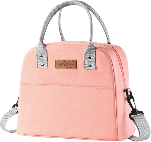 Bolsa de almuerzo aislada para mujeres y hombres  Fiambrera de tela Oxford impermeable, bolsa de mano con película de aluminio integrada que