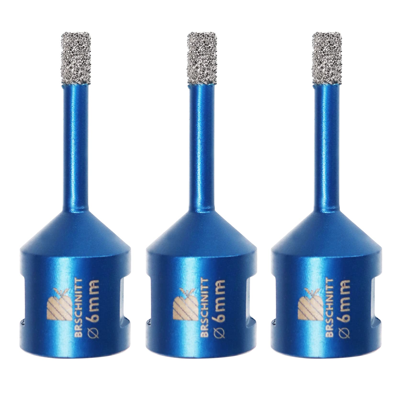 Diamond Drill Bit 6mm,BRSCHNITT 3pcs M14 Vacuum Brazed Diamond Tip Drill Bit for Tile Porcelain Stoneware Ceramic Marble Granite Drilling,Suitable For Angle Grinders — image 1