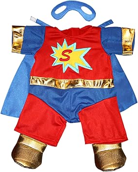SuperBear Outfit with Mask Teddy Bear Outfit 8"