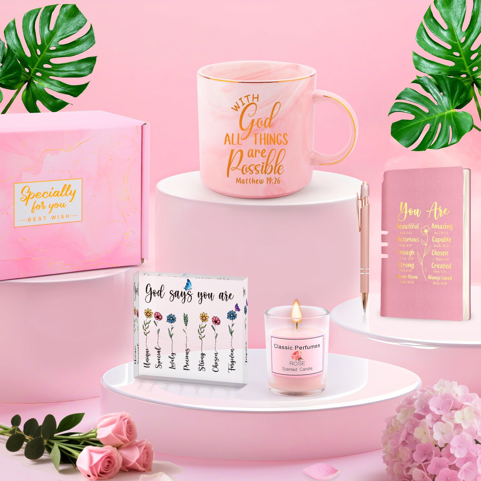 Christliches Geschenk für Frauen, Glaube, Taufgeschenke für Mädchen, Bibelvers, religiöses Geschenk, Frauen, katholisch, inspirierend, spirituelles Geschenk, Mutter, geheime Schwester, Freundin