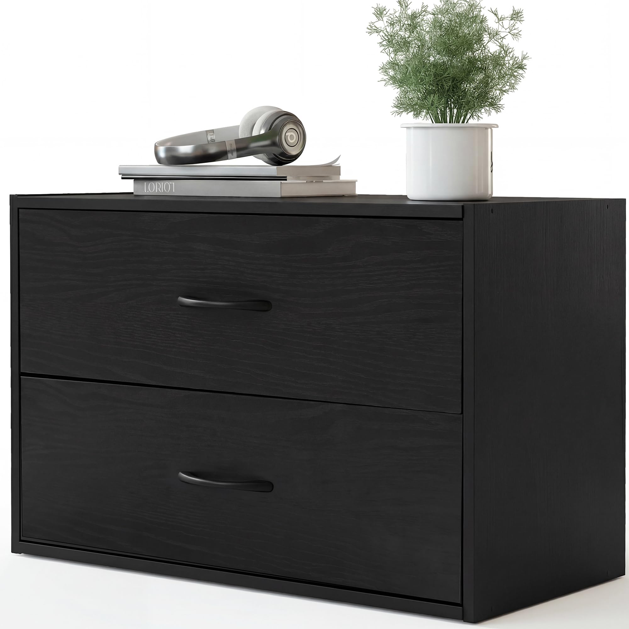 Amazon.com: PrimeZone 2 Wooden Drawer Closet Dresser Storage Organizer Stackable Black