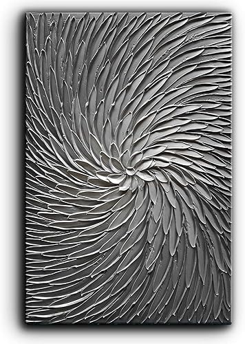 YaSheng Art - Pintura al óleo pintada a mano sobre lienzo con flores blancas, pintura moderna para decoración interior del hogar, imagen de arte