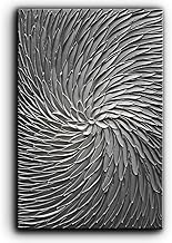 YaSheng Art - 3D Abstract Art Oil Paintings on Canvas Texture Silver Gray Color Abstract Artwork Modern Home Decor Canvas Wall Art Ready to Hang for Living Room Bedroom 24x36inch