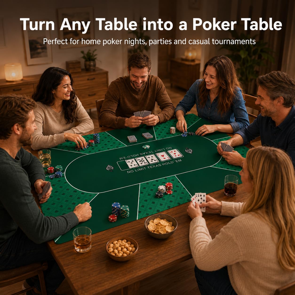 Tapis de poker professionnel Texas Hold'em - 180 x 90 cm - Tapis de poker de luxe - Housse de table de poker - Tapis de blackjack - Avec sac de transport pour une véritable sensation de casino (vert