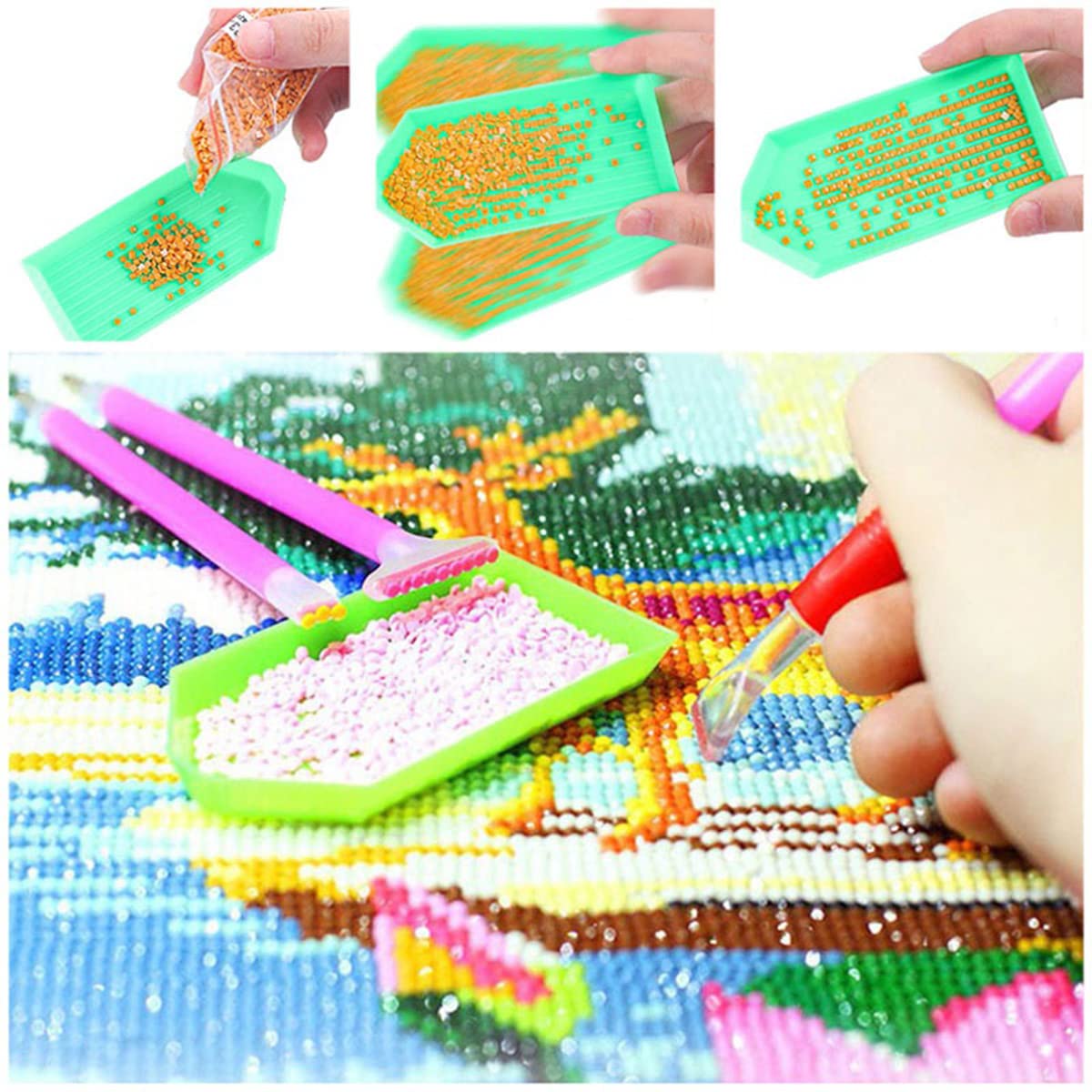 Instarry Kit Diamond Painting 5D, Albero D'Oro, Tela 100x50 Cm, Diamanti Rotondi, Completo Di Strumenti