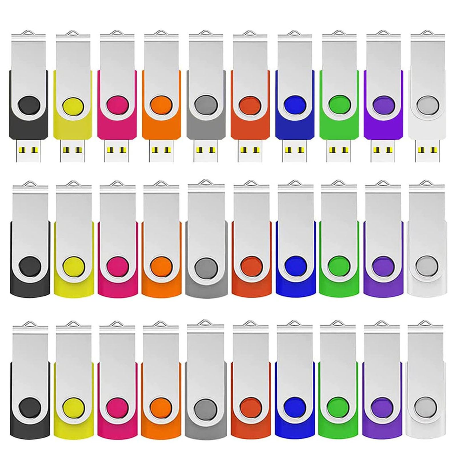 ABLAZE 4GB USB Flash Drive 100 Pack, USB 2.0 Thumb Drives Bulk Memory Sticks Pendrives 100PCS (Mixcolors)Carbonfree Certified